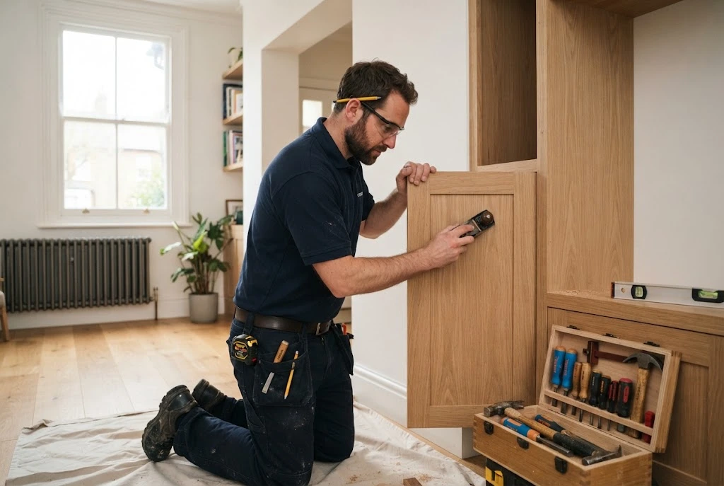 Carpenter services near me professional repairing wooden door in UK home