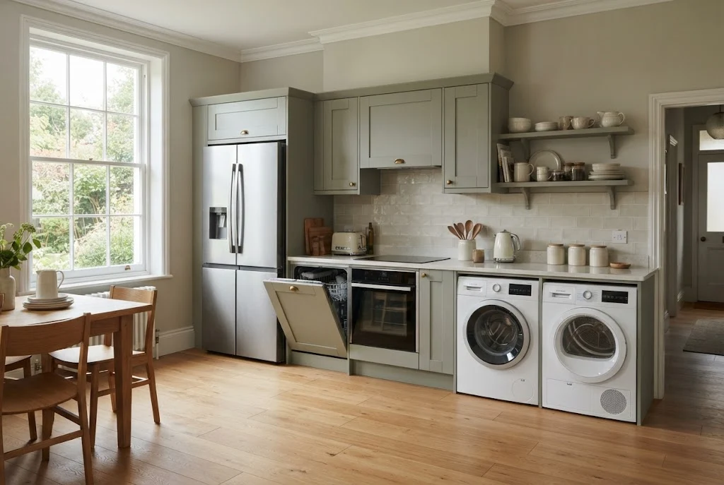 Home appliance cover for protecting household appliances against breakdowns